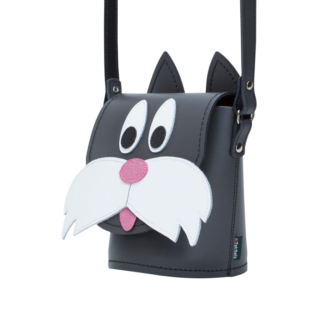 Zatchels Chester Cat leather bag side view