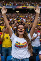Colombia World Cup 2026 T-Shirt - Bold Graffiti Flag Design by StayClothed.com