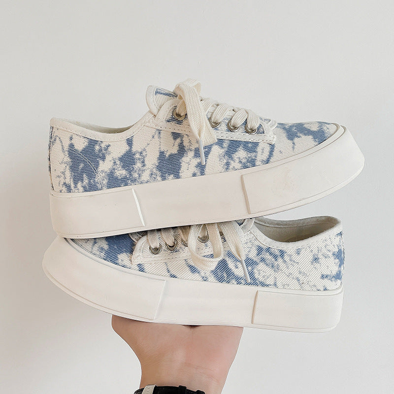 Unisex Canvas Thick Sole Trainers