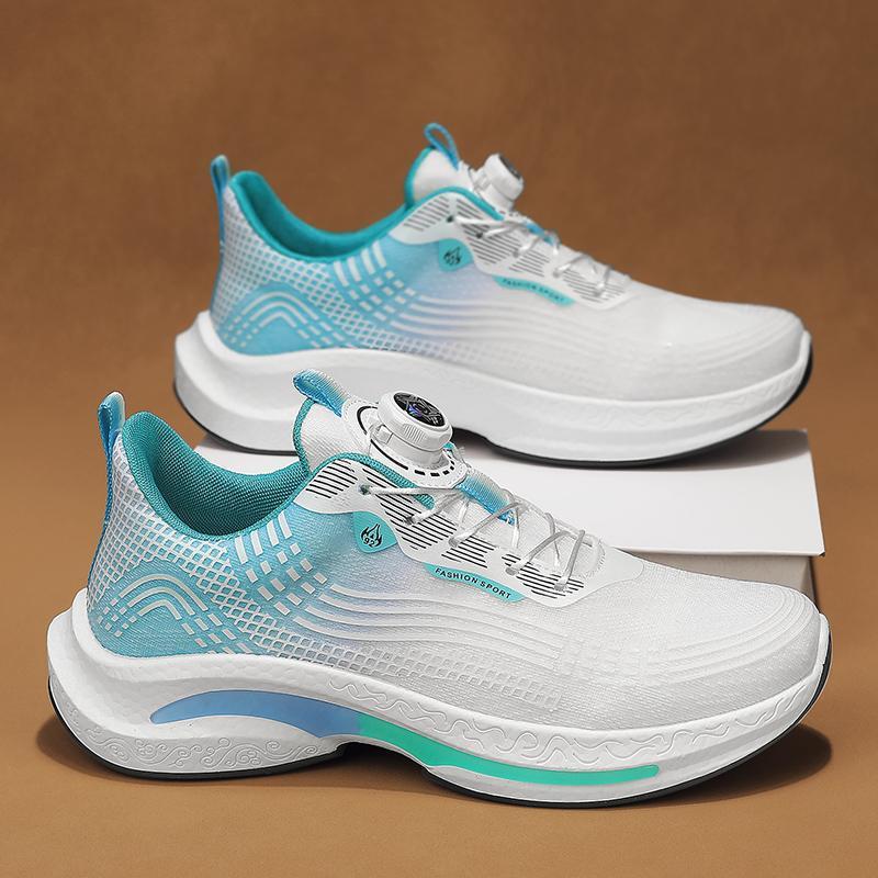 Mens Breathable Mesh Low Top Buckle Strap Running Trainers