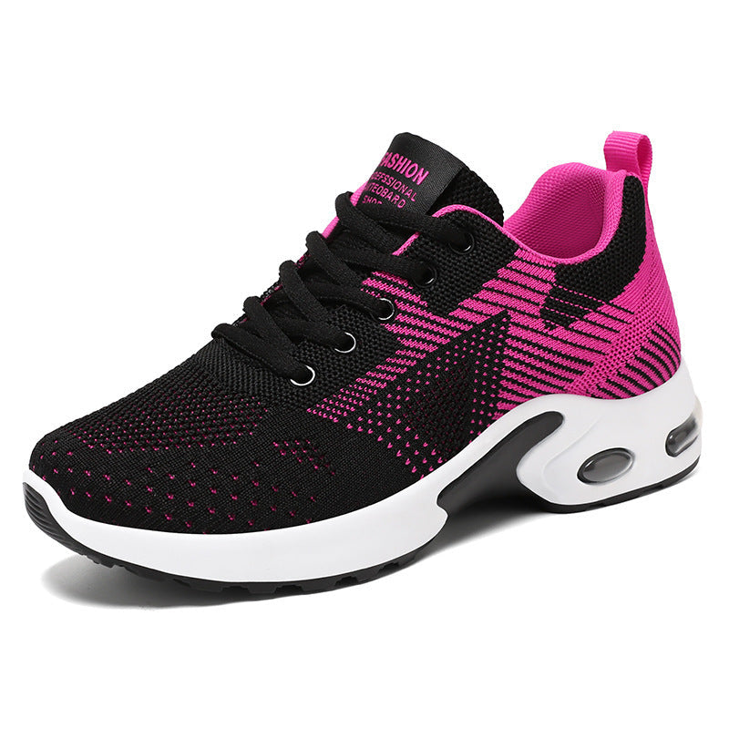 Womens Breathable Mesh Lightweight Low Top Lace Up Running Trainers