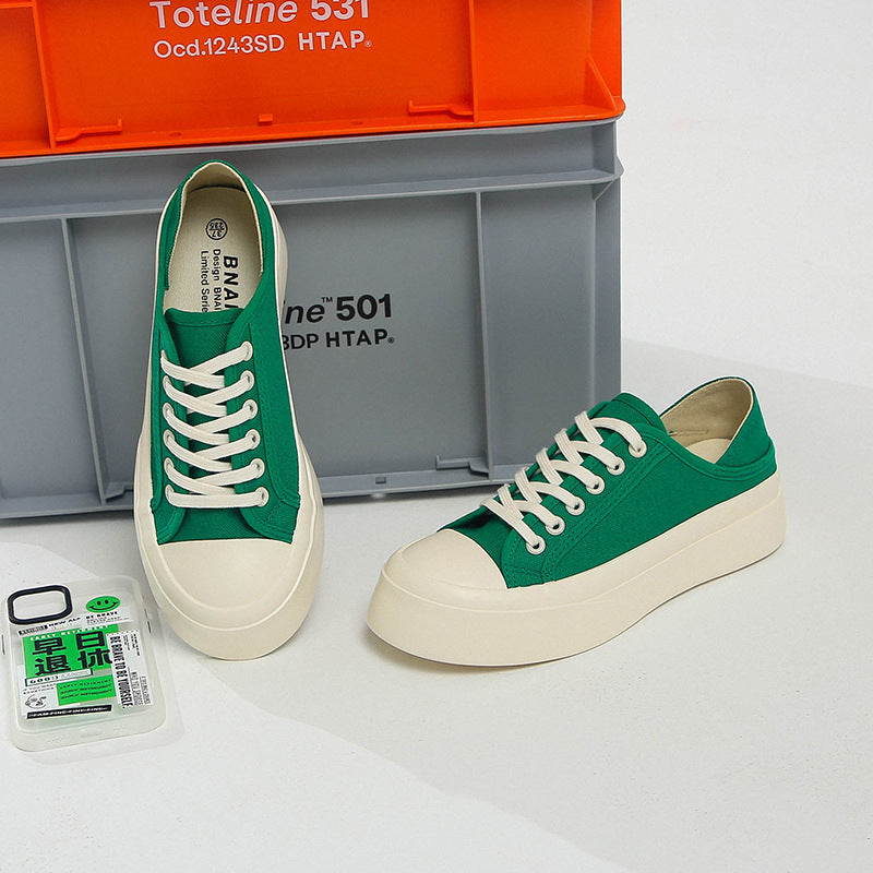 Unisex Canvas Thick Sole Trainers