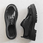 Mens Leather Round Toe Shoes