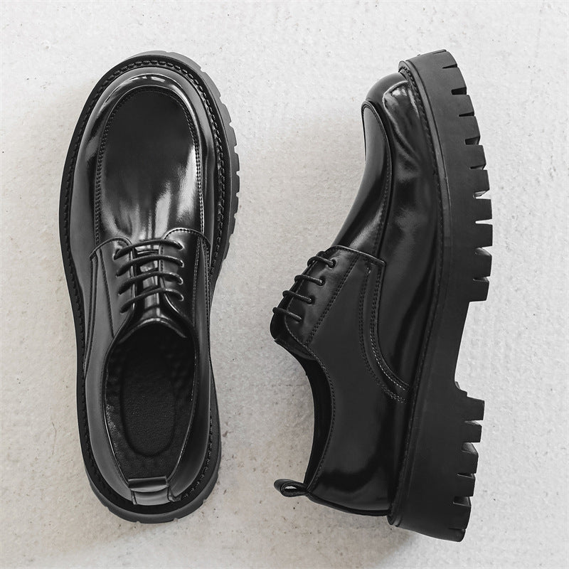Mens Leather Round Toe Shoes