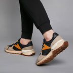 Mens Leather Breathable Trainers