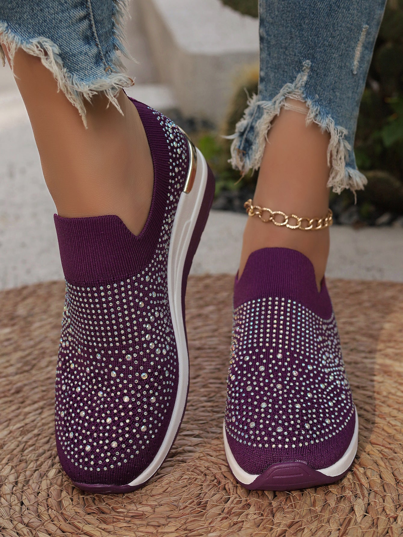 Womens Breathable Low Top Slip On Slippers