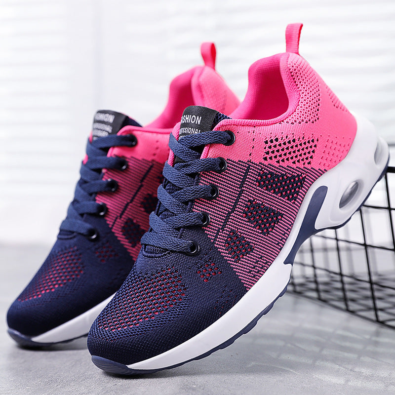 Womens Breathable Mesh Lightweight Low Top Lace Up Running Trainers