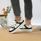 EVA Platform Low Top Lace Up Round Toe Trainers