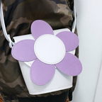 Zatchels White Violet Daisy barrel bag model view