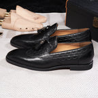 Mens Leather Breathable Loafers