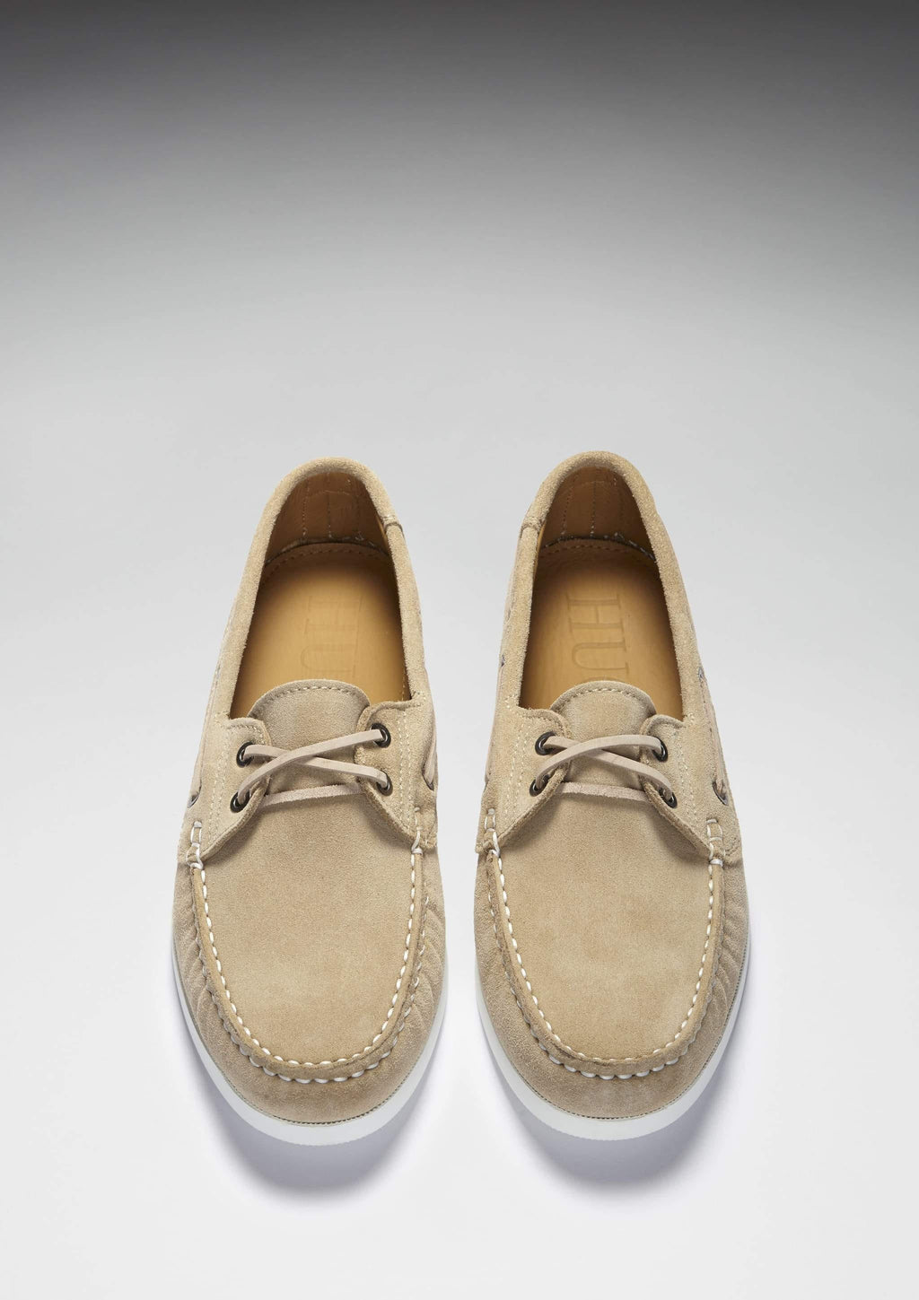 Hugs & Co Mens Deck Shoes Taupe Suede