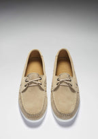 Hugs & Co Mens Deck Shoes Taupe Suede