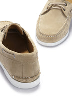 Hugs & Co Mens Deck Shoes Taupe Suede