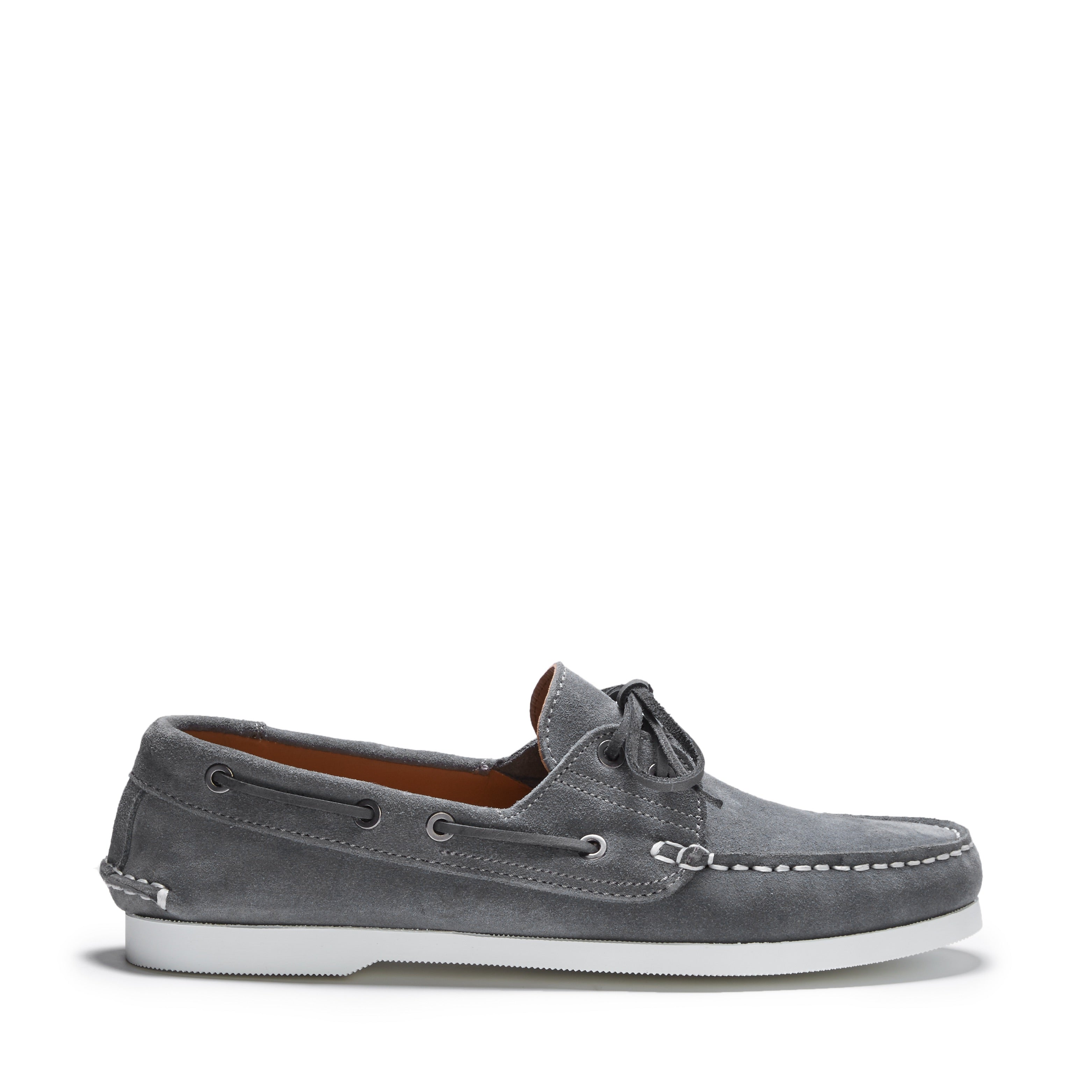 Hugs & Co Mens Deck Shoes Slate Grey Suede