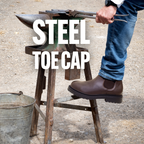 Bareback Footwear Detroit Steel Toe Cap Work Boots Brown