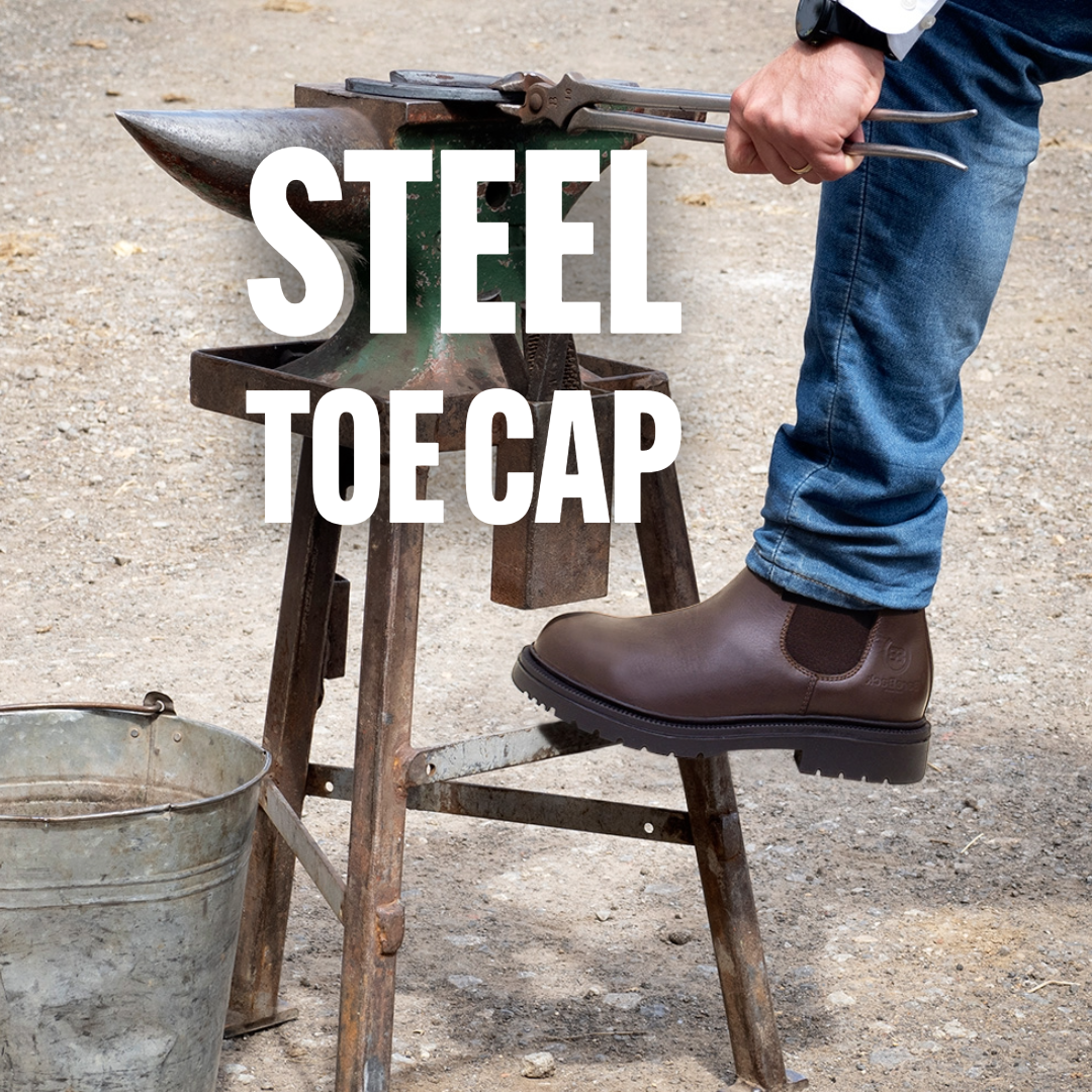 Bareback Footwear Detroit Steel Toe Cap Work Boots Black