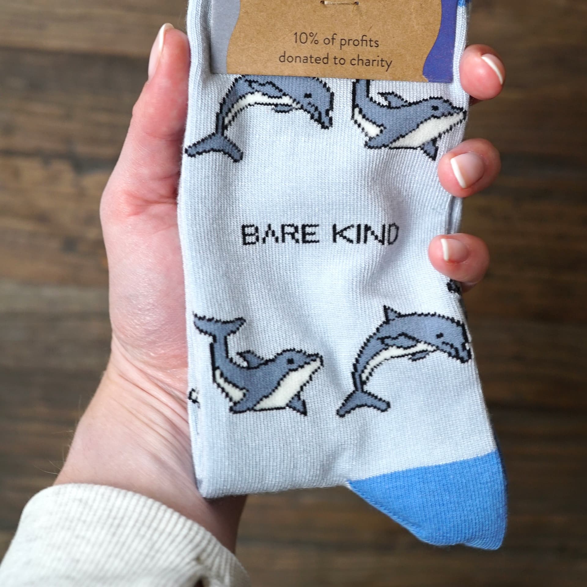Bare Kind Save the Dolphin Bamboo Socks