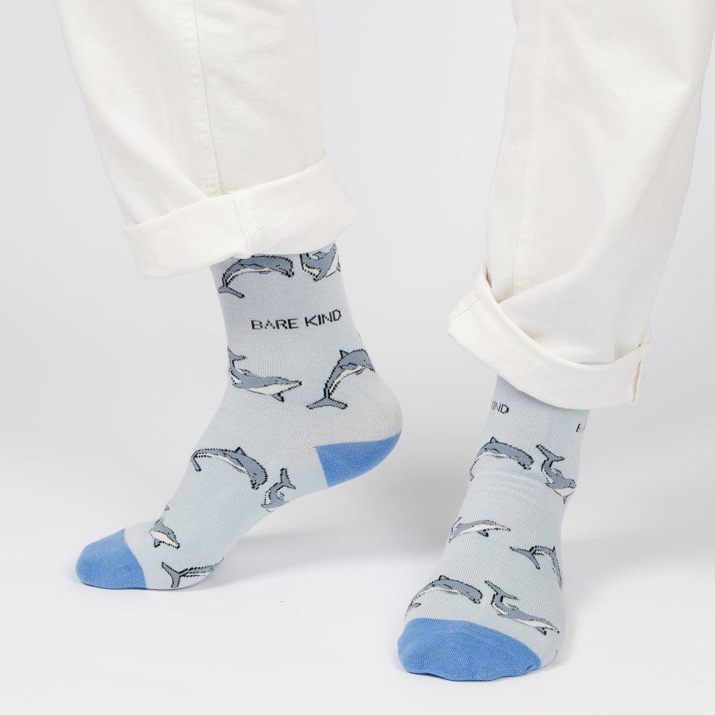 Bare Kind Save the Dolphin Bamboo Socks