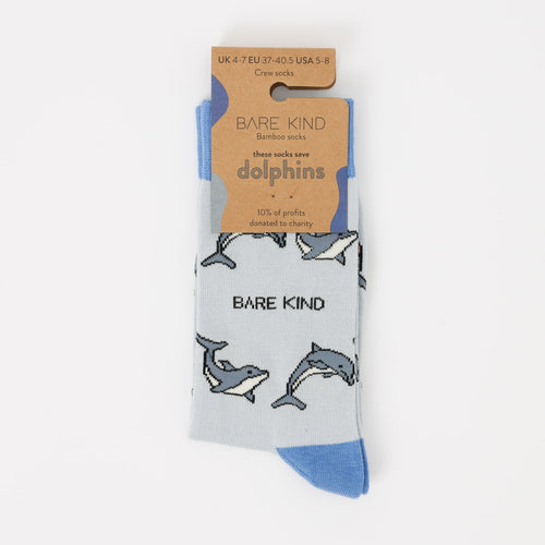 Bare Kind Save the Dolphin Bamboo Socks