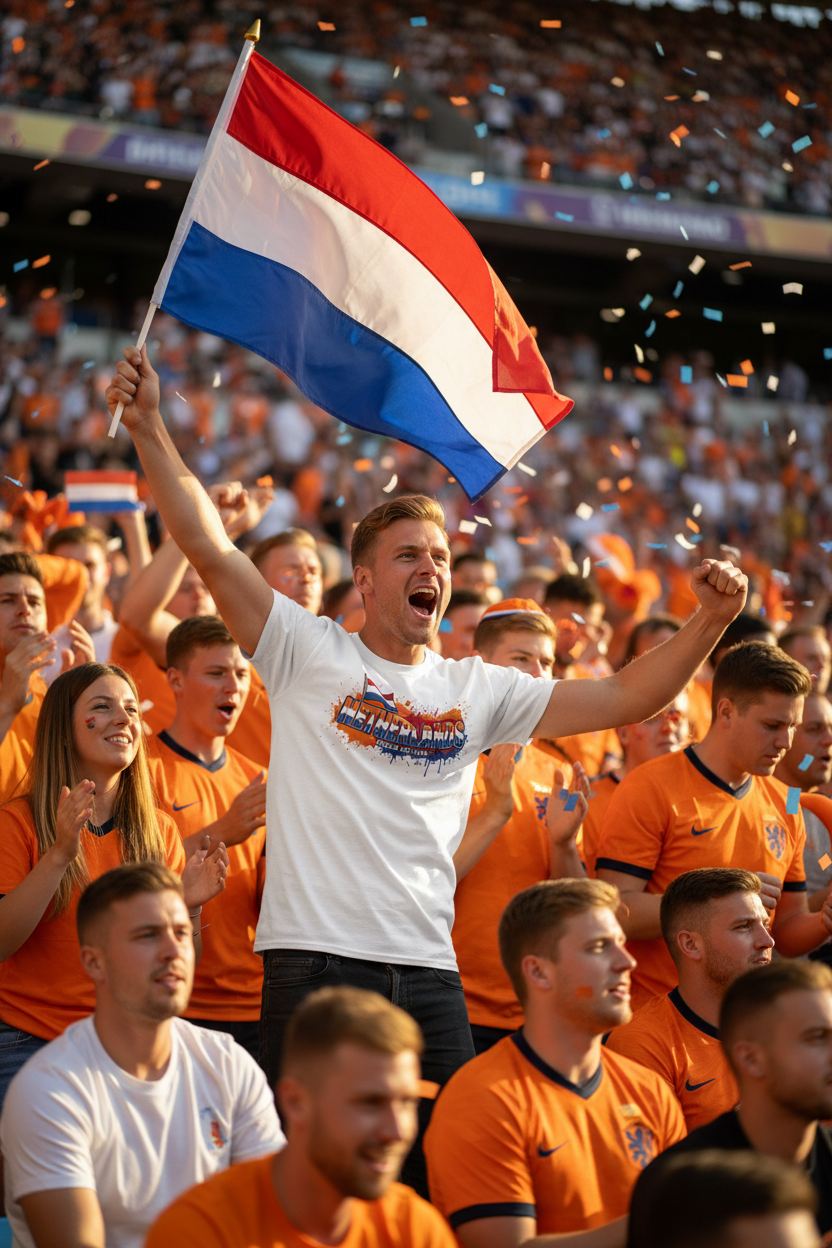 Netherlands World Cup 2026 T-Shirt - Bold Graffiti Flag Design by StayClothed.com