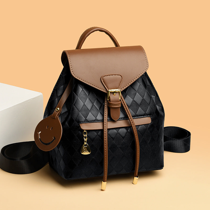 Womens Casual Leather Backpack Shoulder Bag