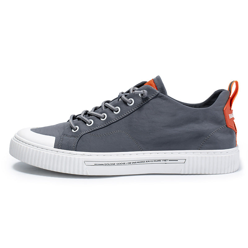 Mens Canvas Breathable Height Increasing Low Top Trainers