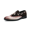 Mens Leather Round Toe Loafers