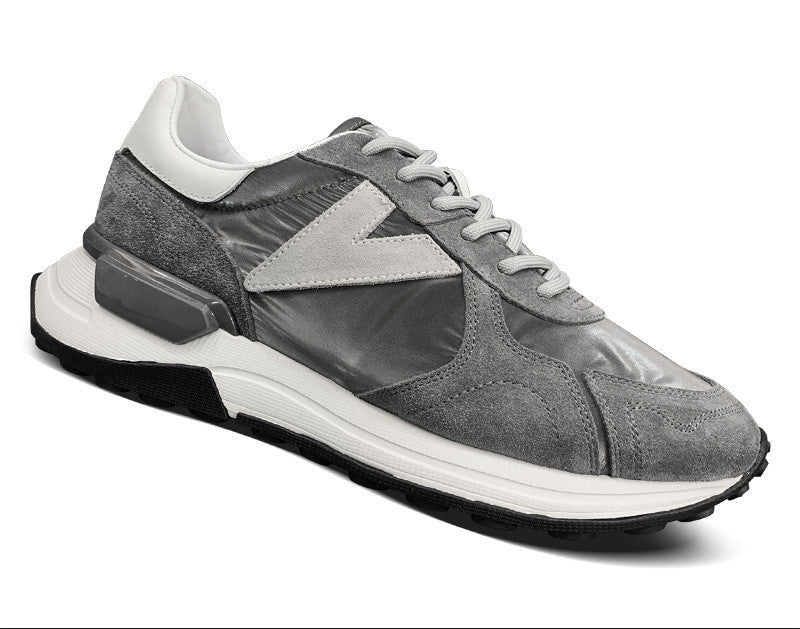 Mens Leather Breathable Trainers