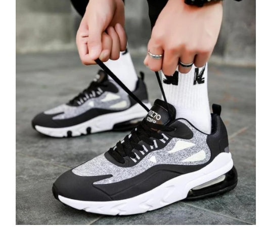 Mens Leather Breathable Running Trainers