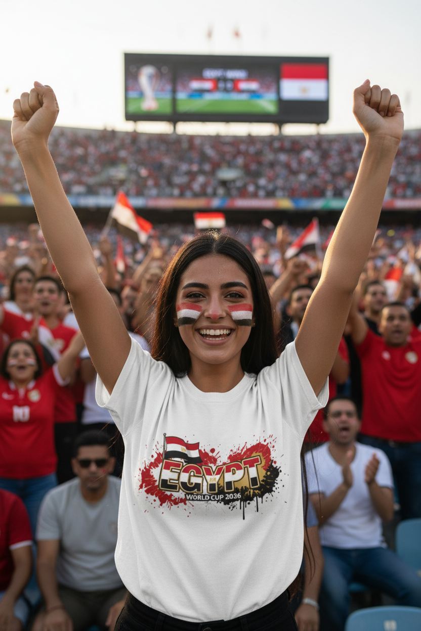 Egypt World Cup 2026 T-Shirt - Bold Graffiti Design by StayClothed.com