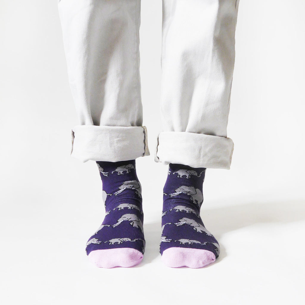 Bare Kind Save the Elephants Bamboo Socks