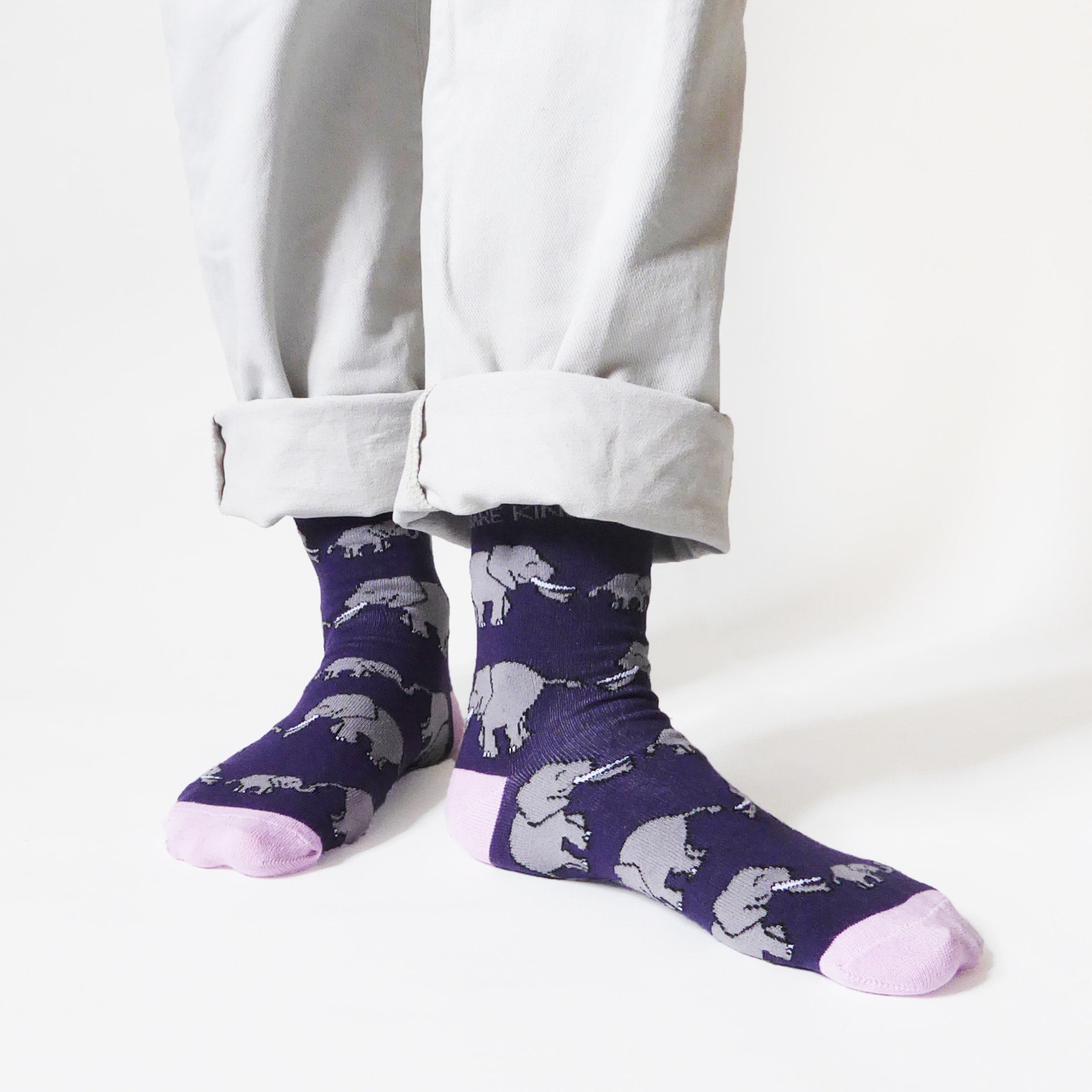 Bare Kind Save the Elephants Bamboo Socks