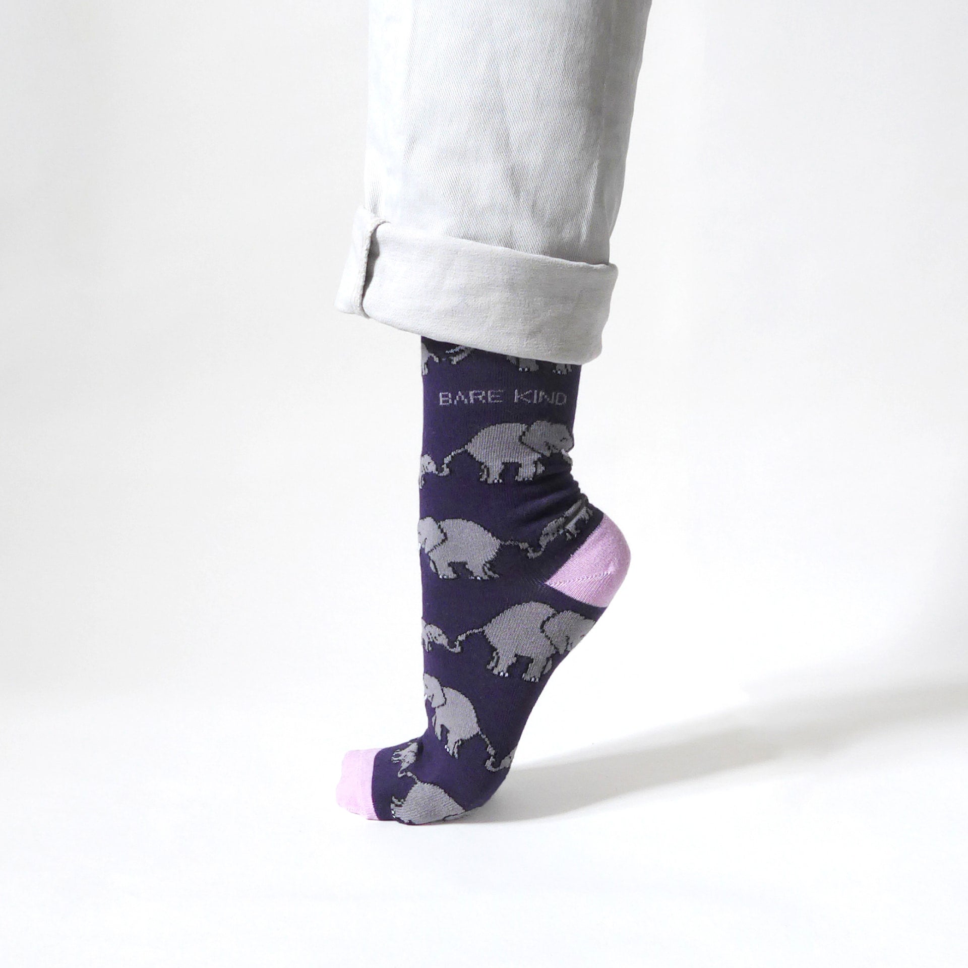 Bare Kind Save the Elephants Bamboo Socks