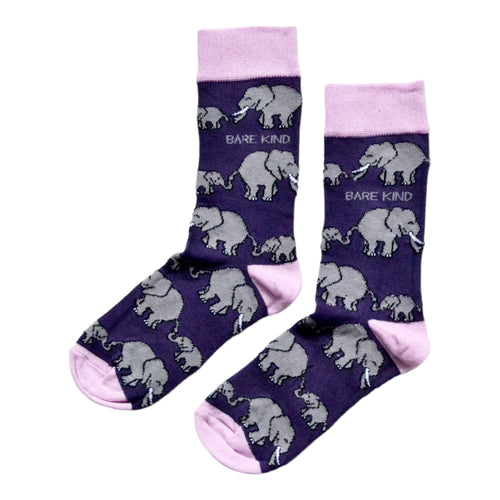 Bare Kind Save the Elephants Bamboo Socks