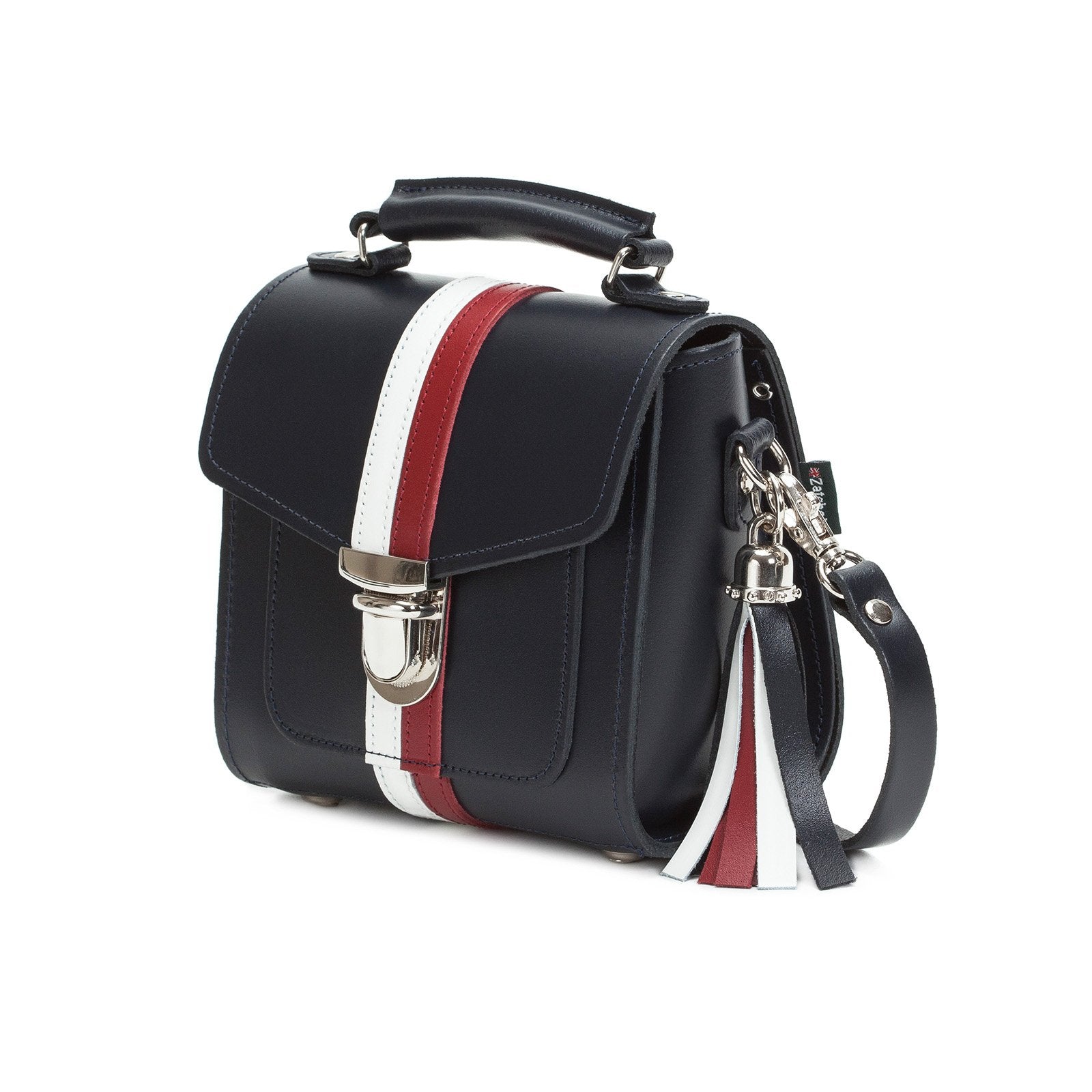 Zatchels British Edit Sugarcube leather handbag side view