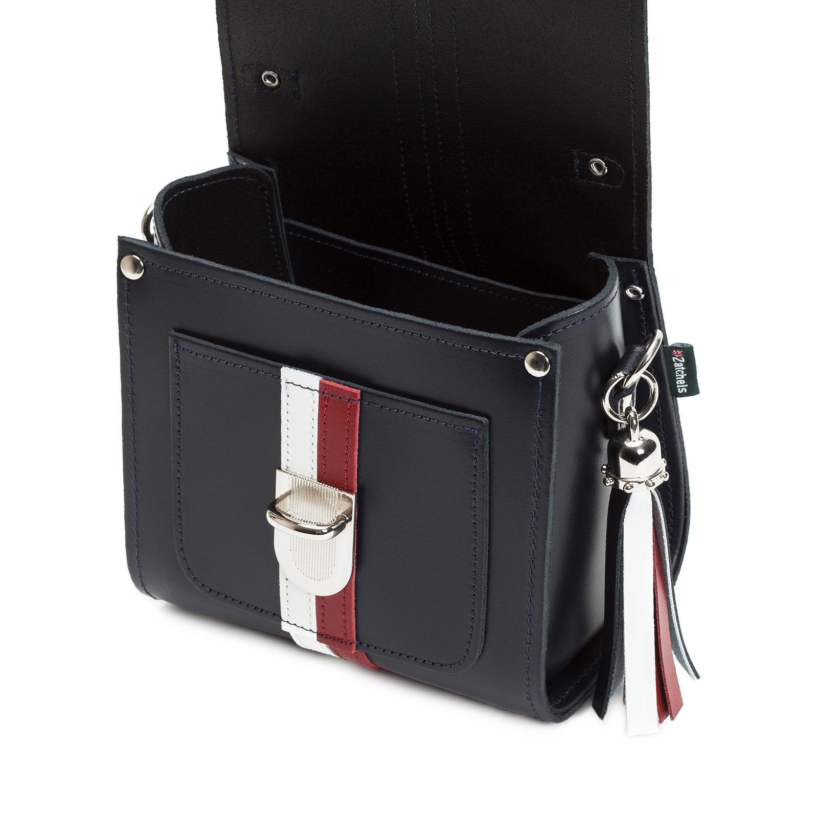 Zatchels British Edit Sugarcube leather handbag detail view