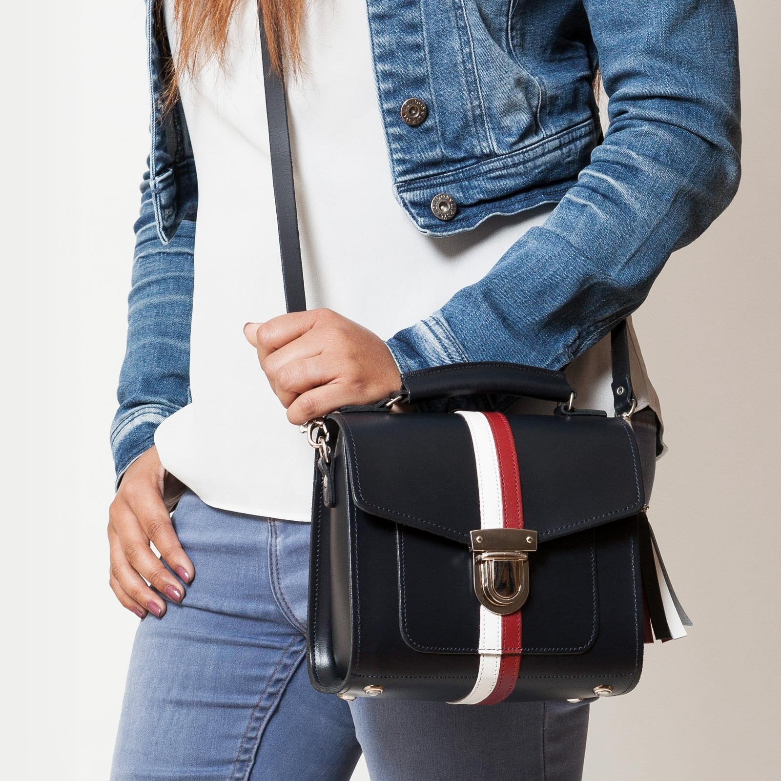 Zatchels British Edit Sugarcube handbag model view