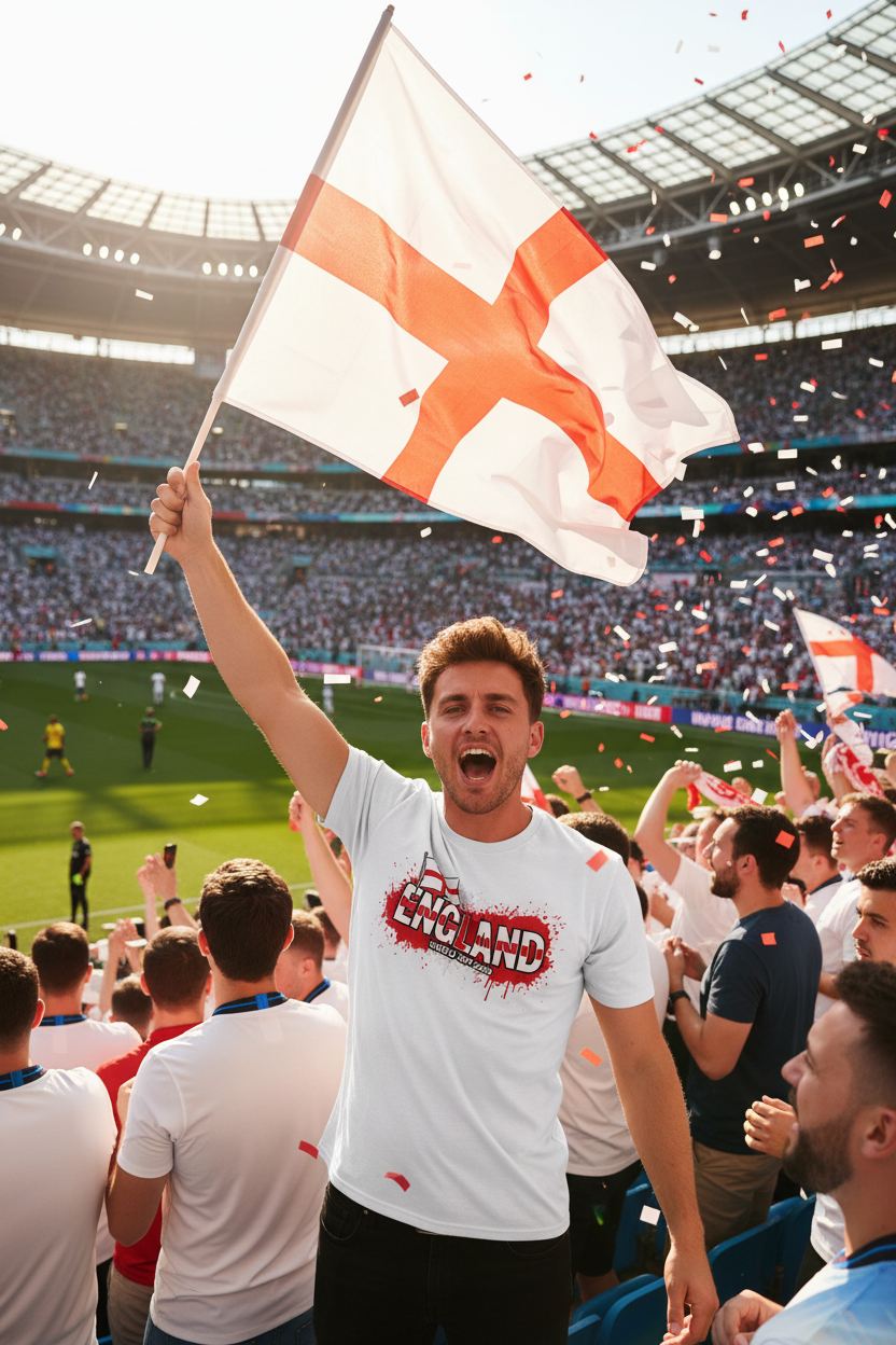 England World Cup 2026 T-Shirt - Bold Graffiti Design by StayClothed.com