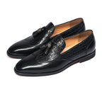 Mens Leather Breathable Loafers