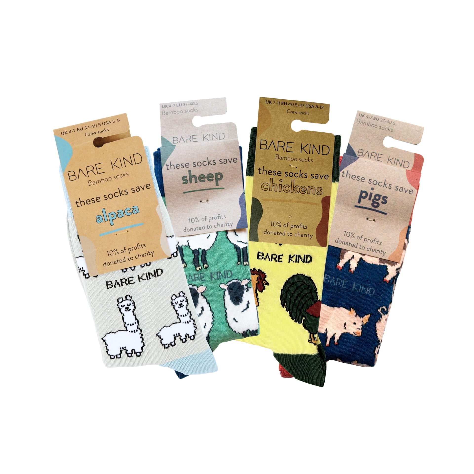Bare Kind Farm 4 Pack Bamboo Sock Set