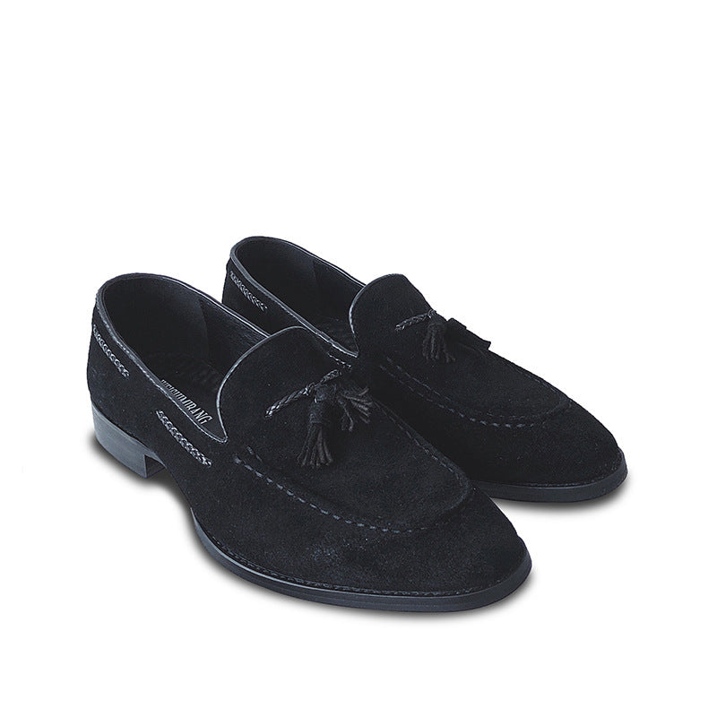 Mens Leather Breathable Slip On Casual Shoes