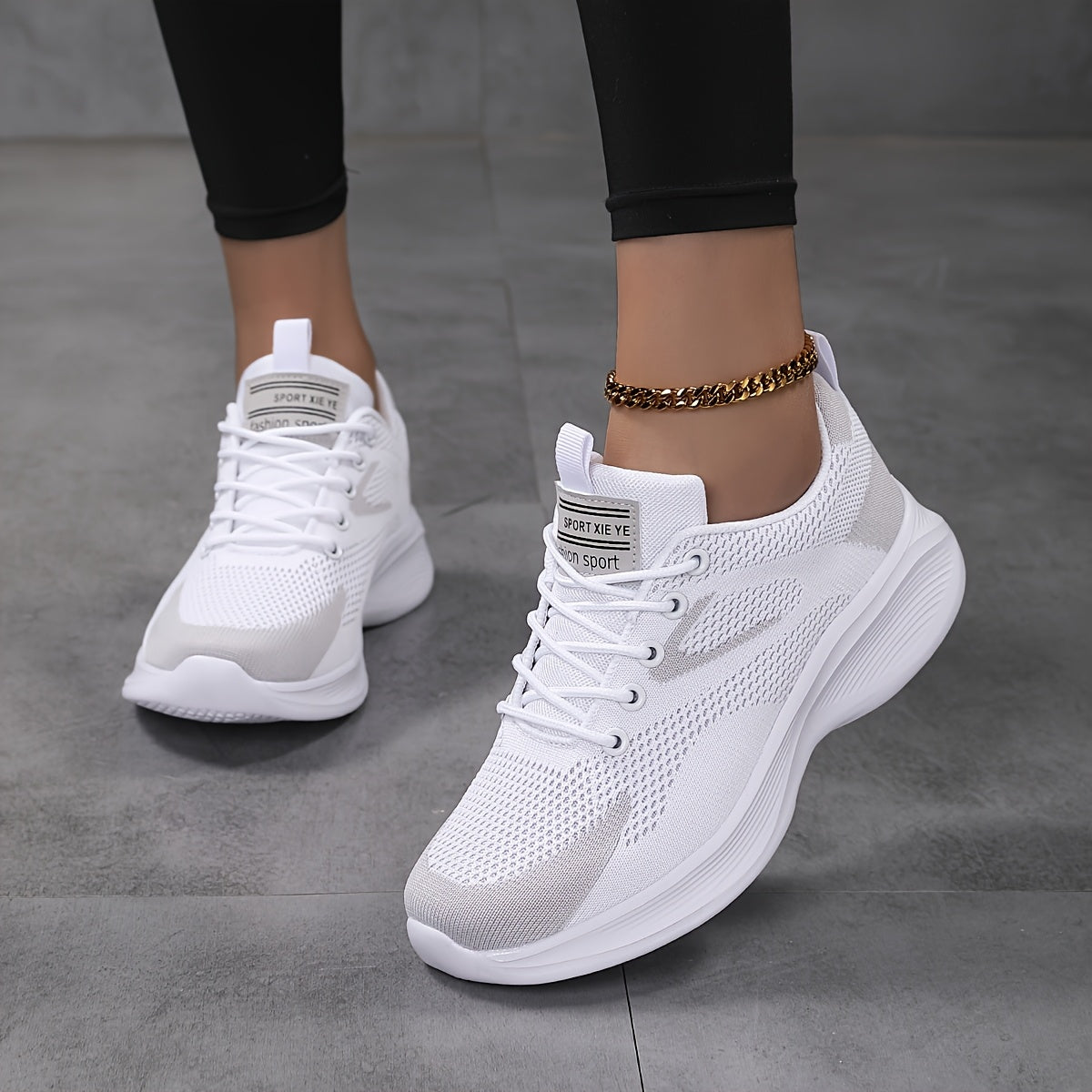 Womens Breathable Lightweight Low Top Lace Up Trainers
