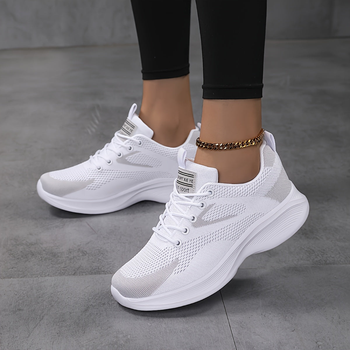 Womens Breathable Lightweight Low Top Lace Up Trainers