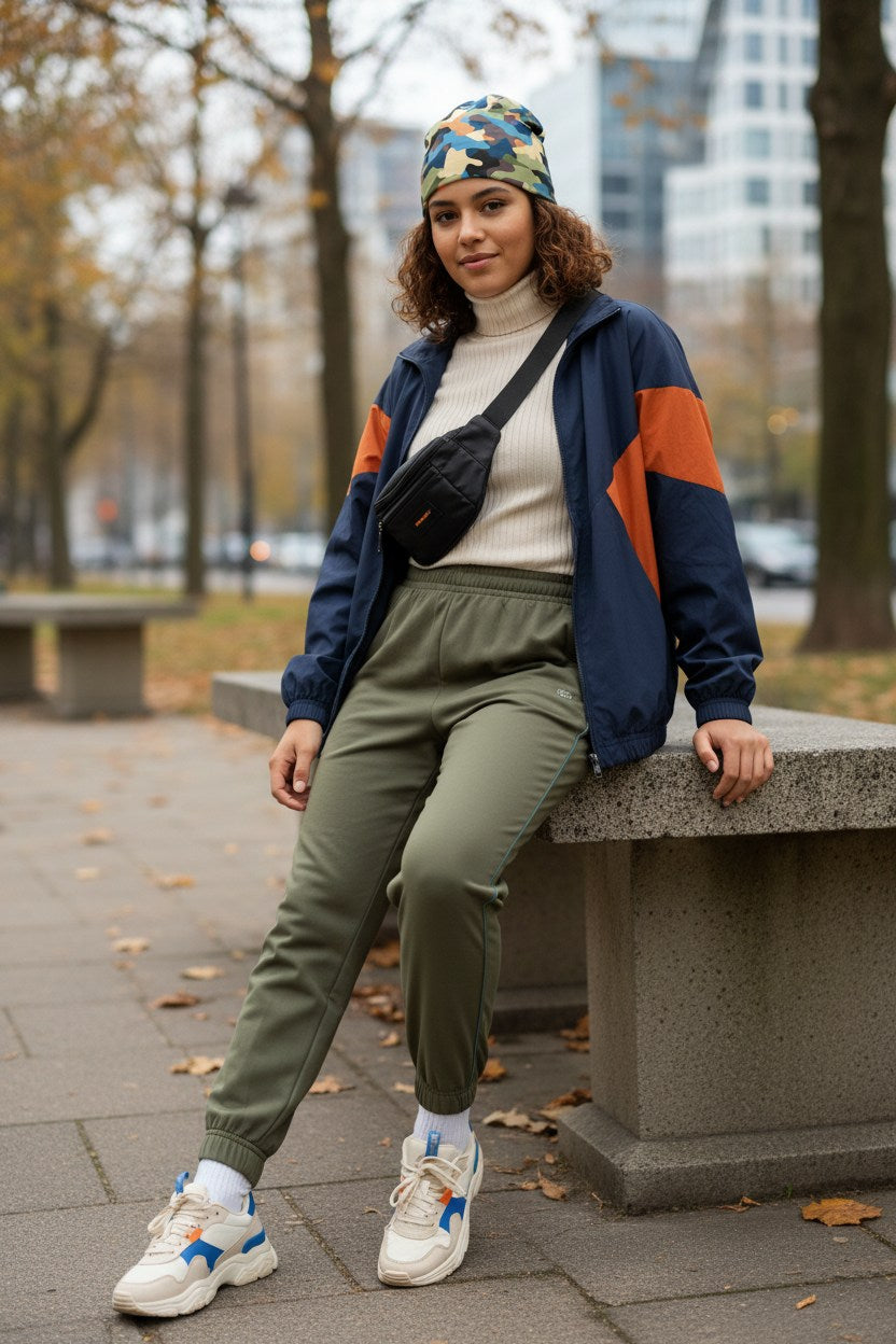 Blue Green Camo Adventure Beanie - Double-Layered Outdoor Streetwear by StayClothed.com