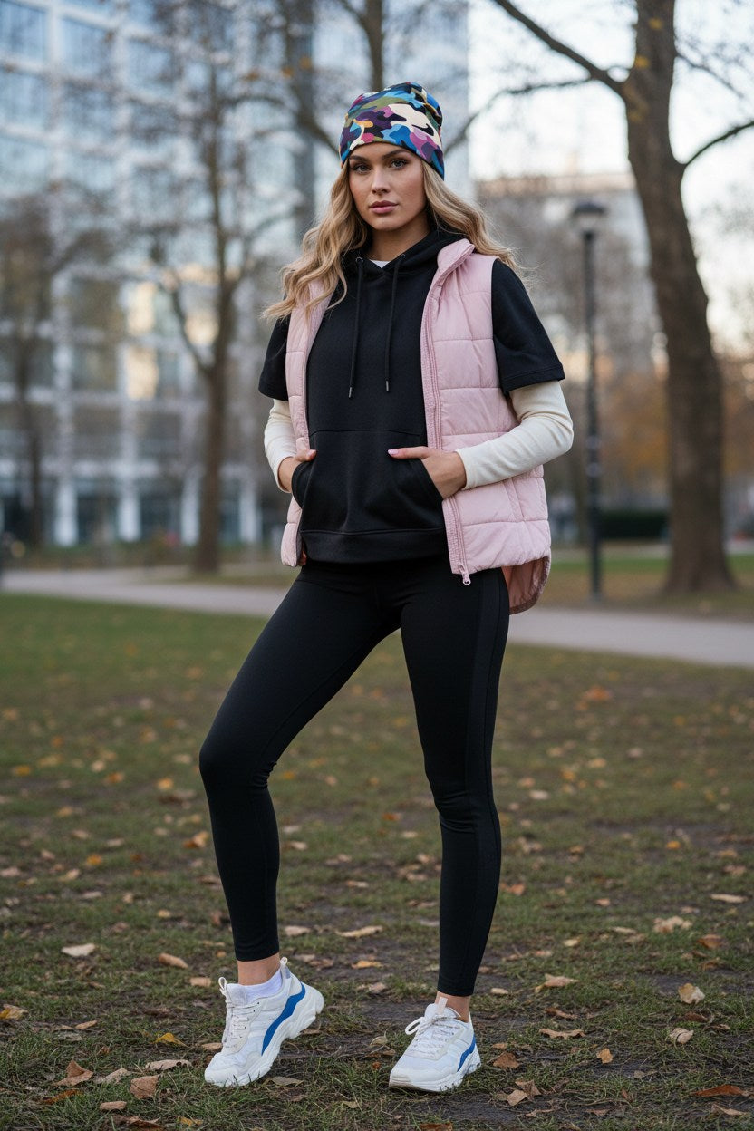 Vibrant Multi Camo Adventure Beanie - Double-Layered Outdoor Streetwear by StayClothed.com