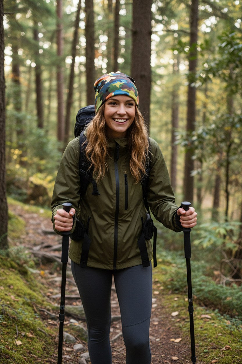 Woodland Camo Adventure Beanie - Double-Layered Outdoor Streetwear by StayClothed.com
