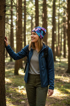 Cyan Pink Camo Adventure Beanie - Double-Layered Outdoor Streetwear by StayClothed.com