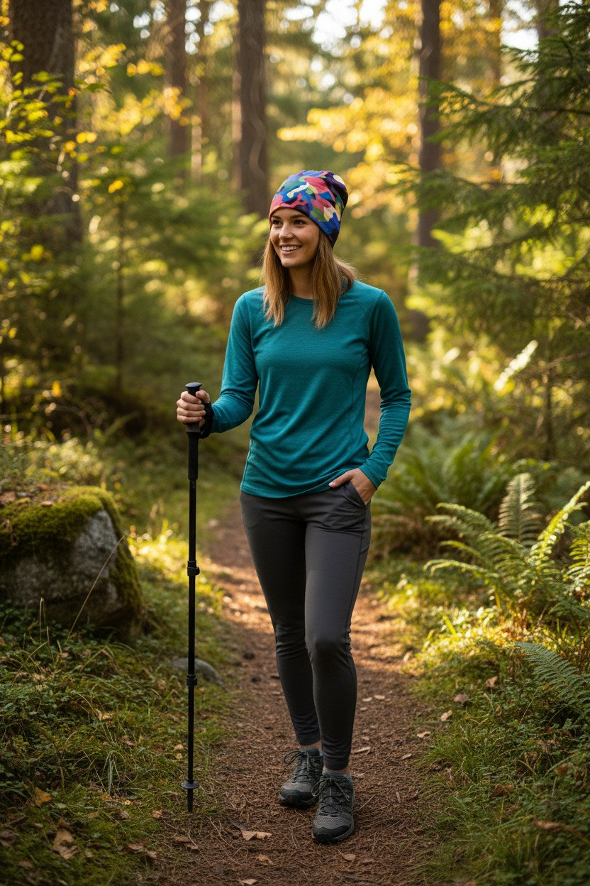 Rainbow Multi Camo Adventure Beanie - Double-Layered Outdoor Streetwear by StayClothed.com