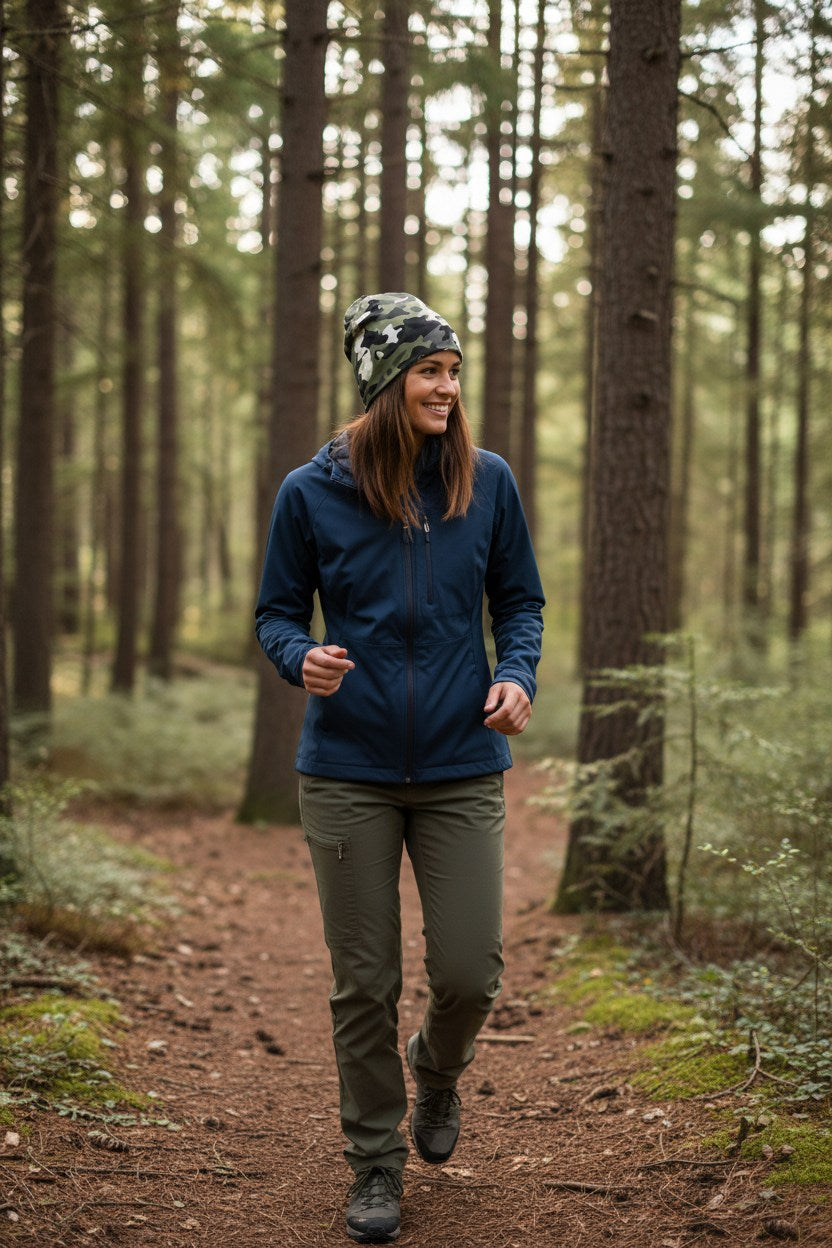 Urban Black Camo Adventure Beanie - Double-Layered Outdoor Streetwear by StayClothed.com