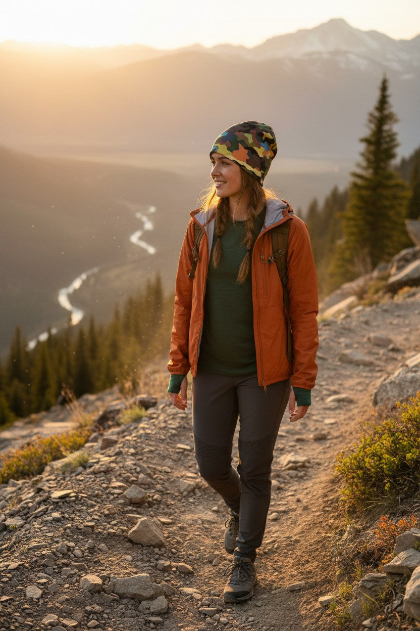 Woodland Camo Adventure Beanie - Double-Layered Outdoor Streetwear by StayClothed.com